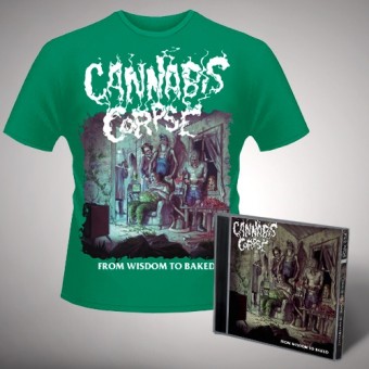 Cannabis Corpse - From Wisdom to Baked (Green) - CD + T Shirt bundle (Men)