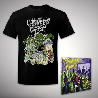 Cannabis Corpse - Ghost Ripper [bundle] - CD DIGIPAK + T Shirt bundle (Men)