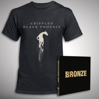 Crippled Black Phoenix - Bronze (Deluxe) + Great Escape - CD DIGIPAK + T Shirt bundle (Men)