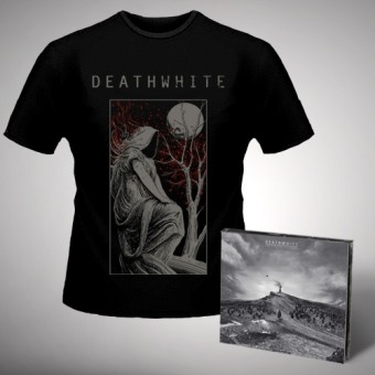 Deathwhite - For A Black Tomorrow + The Night Martyr - CD DIGIPAK + T Shirt bundle (Men)