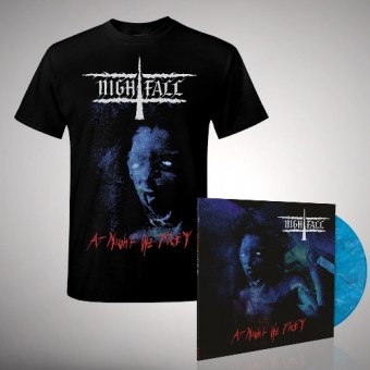 Nightfall - At Night We Prey - LP Gatefold Colored + T shirt Bundle (Men)