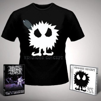Venomous Concept - Kick Me Silly; VC3 + For the Ugly - CD + DVD + T Shirt bundle (Men)
